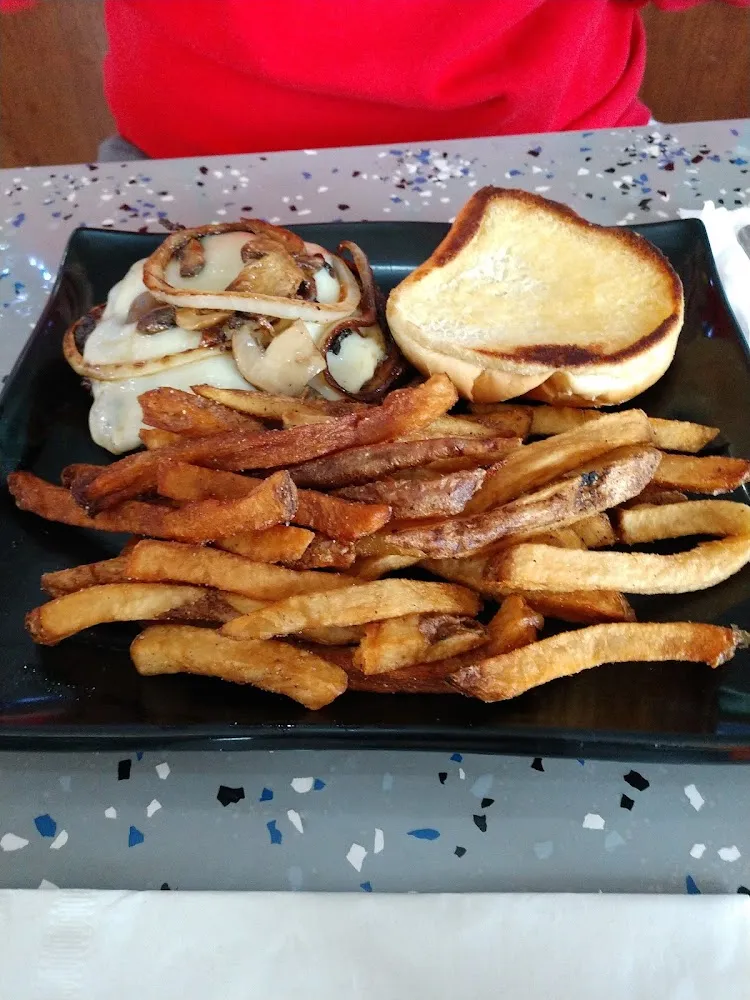Mushroom Burger with Hand-Cut Fries